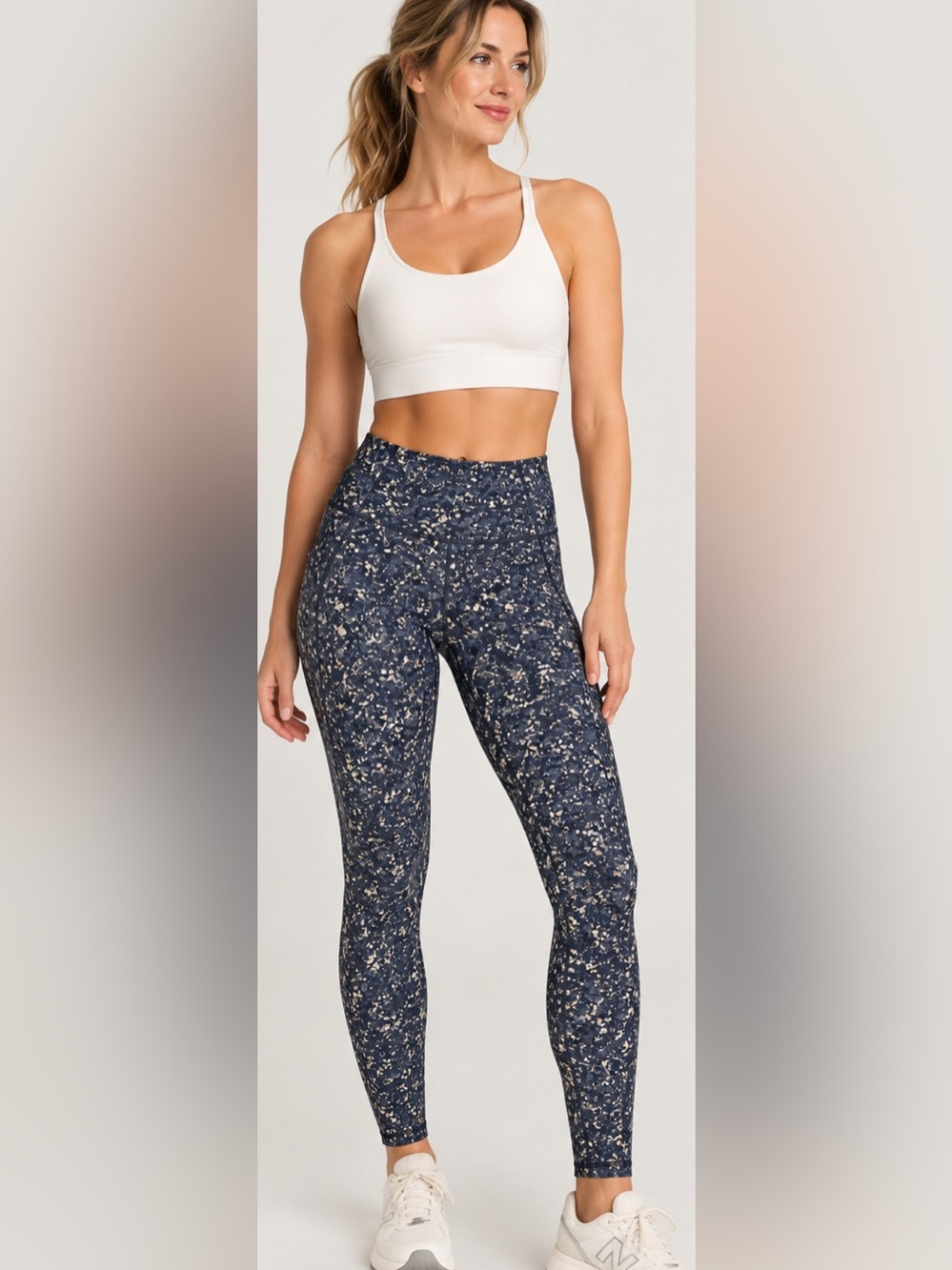 Athleta Printed High Rise Leggings Speckled Size Small